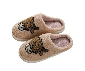 Generisch Zapatillas de estar por casa con diseño de caballos, antideslizantes, con suela gruesa, cálidas, para hombre y mujer