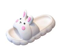 Generisch Zapatillas de estar por casa con suela plana para el hogar, diseño de conejo, para interiores y exteriores, cómodas para todos los días, 04 blanco., 33.5 EU