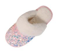 Generisch Zapatillas de estar por casa de algodón para mujer, de invierno, de un solo color, 2025, mullidas, cálidas, para Navidad, Rosa., 39 EU