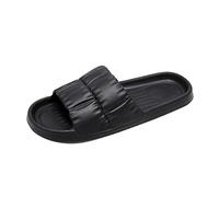 Generisch Zapatillas de estar por casa para hombre, transpirables, para parejas, para hombres, baños, antideslizantes, transpirables, suela suave, zapatos cómodos, Negro , 45 EU