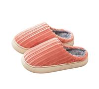 Generisch Zapatillas de estar por casa para hombre y mujer, de peluche, de un solo color, de algodón, mullidas, cálidas, cómodas, unisex, suaves, antideslizantes, para interior y exterior, 1 rosa., 37