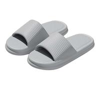 Generisch Zapatillas de estar por casa para hombre y mujer, zapatillas de baño, zapatillas de baño, zapatillas de baño, suela ligera y gruesa, fácil de limpiar, gris, 44 EU