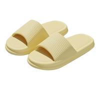 Generisch Zapatillas de estar por casa para hombre y mujer, zapatillas de baño, zapatillas de baño, zapatillas de baño, suela ligera y gruesa, fácil de limpiar, amarillo, 38 EU
