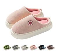 Generisch Zapatillas de estar por casa para mujer, de algodón, suaves, cómodas, unisex, con suela gruesa antideslizante, zapatos de cabaña, zapatos de casa modernos, zapatillas planas, verde, 42 EU