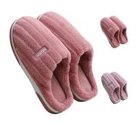 Generisch Zapatillas de estar por casa para mujer, de felpa, de invierno, suaves, forradas, cálidas, de fieltro, con suela gruesa, antideslizantes, para el hogar, zapatos de cama planos, morado, 38 EU