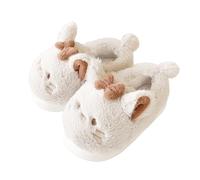 Generisch Zapatillas de estar por casa para mujer, diseño de gato dulce, Blanco, 39 EU