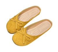 Generisch Zapatillas de estar por casa para mujer, elegantes bailarinas, punta redonda, zapatillas de exterior | Mulas Con Plantilla De Gamuza Zapatos Planos, Cómodo Zapatos De Verano Trasero Abierto Zapatos Para El Trabajo Diario