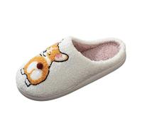 Generisch Zapatillas de estar por casa para mujer, estampado de dibujos animados, suelas suaves, de algodón, zapatillas de felpa para invierno, zapatillas de fieltro cálidas, ligeras, cómodas para