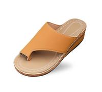 Generisch Zapatillas de estar por casa para mujer, moda de verano, cómodas, con clip, tacón, zapatos de playa modernos para mujeres conscientes del estilo, marrón, 42 EU