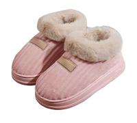 Generisch Zapatillas de estar por casa para mujer y hombre, felpa, invierno, cálidas, cómodas, elegantes, cómodas, con forro, suaves, antideslizantes, unisex, suela gruesa y nube, 02 Rosa, 43 EU