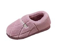 Generisch Zapatillas de estar por casa para mujer, zapatos de invierno cerrados, suaves, cómodas, unisex, parejas de invierno, cálidas, para casa, Baotou, fondo suave, cómodas, de un solo color, de