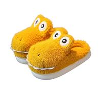 Generisch Zapatillas de estar por casa para niñas Zapatos de invierno forrados Zapatos recién nacidos, amarillo, 25 EU