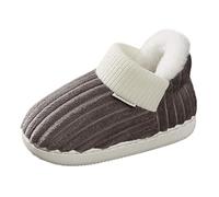 Generisch Zapatillas de estar por casa para niños, de algodón, cómodas, para dormitorio, invierno, cálidas, para mujer, 36, café, 27 EU