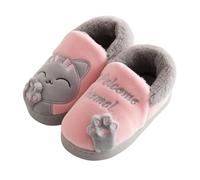 Generisch Zapatillas de estar por casa para niños, suaves, cálidas, antideslizantes, con talón cerrado, bonitas zapatillas para niños y niñas, para edades de 2 a 9, 06 rosa., 24 EU