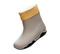 Generisch Zapatillas de fitness para mujer 41 Short Rain for Womens Ankle Rainboot Garden Boot Ladies Rubber Outside Work with Comfort Damen Walking Schuhe, gris, 37 EU