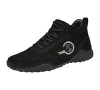 Generisch Zapatillas de hombre con cordones Estilo Primavera Coreano Zapatos casuales cómodos para el día a día, Negro , 44 EU