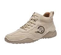 Generisch Zapatillas de hombre con cordones Estilo Primavera Coreano Zapatos casuales cómodos para el día a día, beige, 45 EU