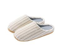 Generisch Zapatillas de invierno de algodón para mujeres y hombres,Pantuflas Mujer Invierno Cerrado,Pantuflas planas antideslizantes de fieltro de un solo color con suela de fieltro par de zapatos