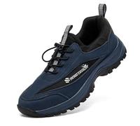 Generisch Zapatillas de invierno para hombre, de piel cálida, elásticas, antideslizantes, para el tiempo libre, azul, 40 EU