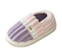 Generisch Zapatillas de invierno para mujer, cálidas, zapatillas de cabaña para mujer, ligeras, suaves, zapatillas de felpa, pantuflas de fieltro mullidas, antideslizantes, zapatillas de estar por