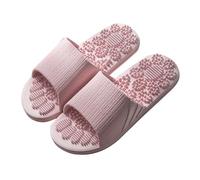 Generisch Zapatillas de masaje para hombre Inicio Al aire libre Antideslizante Pie Transpirable Punto de acupuntura Masaje Sandalias Masculino Zapatos de Hombre Y Negro, a, 40 EU