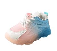 Generisch Zapatillas de moda para niñas para niños activos con suela cómoda diseño elegante para la educación física diaria actividades de ocio, Blanco, 25 EU