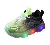 Generisch Zapatillas de moda para niñas para niños activos con suela cómoda diseño elegante para la educación física diaria actividades de ocio, verde, 23 EU