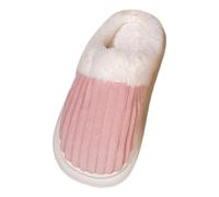 Generisch Zapatillas de mujer de algodón, modelos de pareja de moda, parte inferior plana, cómodas, cálidas, antideslizantes, ligeras, Rosa., 45 EU