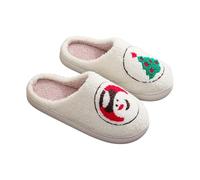Generisch Zapatillas de Navidad para mujer, pantuflas para hombre, cómodas pantuflas de fieltro con suela de goma antideslizante, zapatos unisex, zapatos informales suaves, zapatillas de fieltro