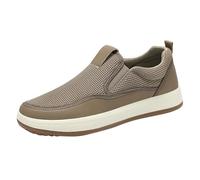 Generisch Zapatillas de ocio para hombre, ligeras, antideslizantes, de malla, transpirables, para senderismo, fitness, para exteriores, suelas suaves, para caminar, caqui, 42 EU