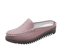 Generisch Zapatillas de ocio Zapatos de cuña Mujer,Pantuflas Frente Cerrado Mujer,Suela Gruesa Antideslizante Pantuflas Zapatillas Hollow Out Media Bolsillo Deportivo Zapatos Casual, Rosa., 40 EU