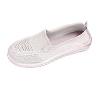 Generisch Zapatillas de punto para mujer, zapatos planos de malla, transpirables, antideslizantes, ligeros, para caminar, cómodas, ortopédicas, para madres trabajadoras, diabéticos, zapatos para mujer
