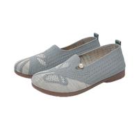 Generisch Zapatillas de running para hombre y mujer, informales, de malla, planas, cómodas, para playa, escuela, fiesta, uso diario, suela suave, antideslizante, zapatillas de moda, verde, 40 EU