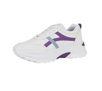 Generisch Zapatillas de verano para mujer, con cordones, ligeras, transpirables, para exteriores, plataformas, para correr en calle, monocolor, anchas, exquisitas, elegantes, cómodas, para el colegio