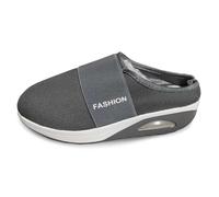 Generisch Zapatillas de verano para mujer de color liso con una fina malla en la puntera cómodas pantuflas de playa antideslizantes 179, gris oscuro, 40 EU