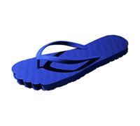Generisch Zapatillas de verano para mujer, diseño casual de chanclas para playa y relajación, cómodas zapatillas planas sin cordones, azul, 36 EU