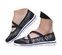 Generisch Zapatillas de verano para mujer, informales, para exteriores, de tela, retro, a la moda, para caminar, deportivas, antideslizantes, para vela, zapatos festivos, zapatos de trabajo
