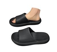 Generisch Zapatillas de verano para mujer, ligeras, monocolor, transpirables, para parejas, suelas suaves, antideslizantes, cómodas, planas, Negro , 36 EU