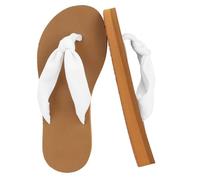Generisch Zapatillas de yoga para mujer con suela gruesa para exteriores, ligeras, planas, para la playa, para interiores, abiertas, Blanco, 37 EU