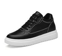 Generisch Zapatillas deportivas para hombre Casual Mesh Sneakers Elevador Altura Suela Interior Zapatos Más Grandes Hombres Ocio Cómodos Deportes Transpirables Zapatos para Correr, Negro , 36 EU