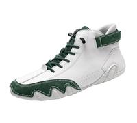 Generisch Zapatillas deportivas para hombre, de baloncesto, para senderismo, senderismo, deportes y exteriores, diseño deportivo, ortopédico, cordones, transpirables, verde, 48 EU