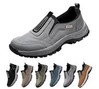 Generisch Zapatillas deportivas para hombre, gimnasio, sin cordones, transpirables, ligeras, antideslizantes, para exterior, informales, para el tiempo libre, para el tiempo libre, gris, 43 EU