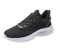 Generisch Zapatillas deportivas para hombre, para correr, tenis, caminar, gimnasio, zapatillas deportivas con espuma viscoelástica en diseño deportivo, Negro , 47 EU