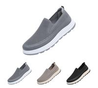 Generisch Zapatillas deportivas para hombre, sin cordones, suela suave, antideslizantes, transpirables, para correr, con cojín de aire, pies anchos, cómodos, descalzos, a, 43 EU