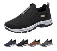 Generisch Zapatillas deportivas para hombre sin cordones, transpirables, cómodas, antideslizantes, para caminar, Negro , 39 EU
