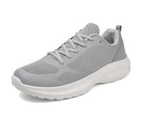 Generisch Zapatillas deportivas para hombre, transpirables, ligeras, deportivas, para senderismo, cómodas, informales, con material exterior de malla, Gris claro., 43 EU 3X-Estrecho