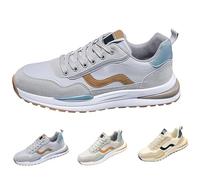 Generisch Zapatillas deportivas para hombre, zapatillas blancas antideslizantes, zapatillas informales, zapatillas de fitness modernas, suaves y ligeras, zapatillas de deporte monocromáticas, gris, 41