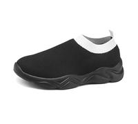 Generisch Zapatillas deportivas para hombre Zapatos deportivos de moda y monocromáticos Nuevos patrones de malla de verano transpirables cómodos y antideslizantes Casual zapatos grandes, Negro , 44