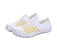 Generisch Zapatillas deportivas para mujer, con pies anchos, plegables, transpirables, sin cordones, ligeras, antideslizantes, para el tiempo libre, Blanco, 38 EU