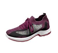 Generisch Zapatillas deportivas para mujer, de malla, transpirables, cómodas, suaves, ligeras, para tiempo libre, cómodas, para el tiempo libre, para caminar, caminar, trekking, rojo, 37 EU